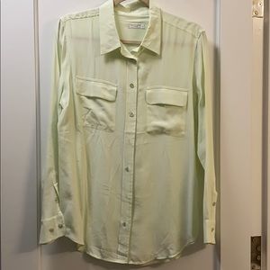 Equipment signature silky long sleeve shirt